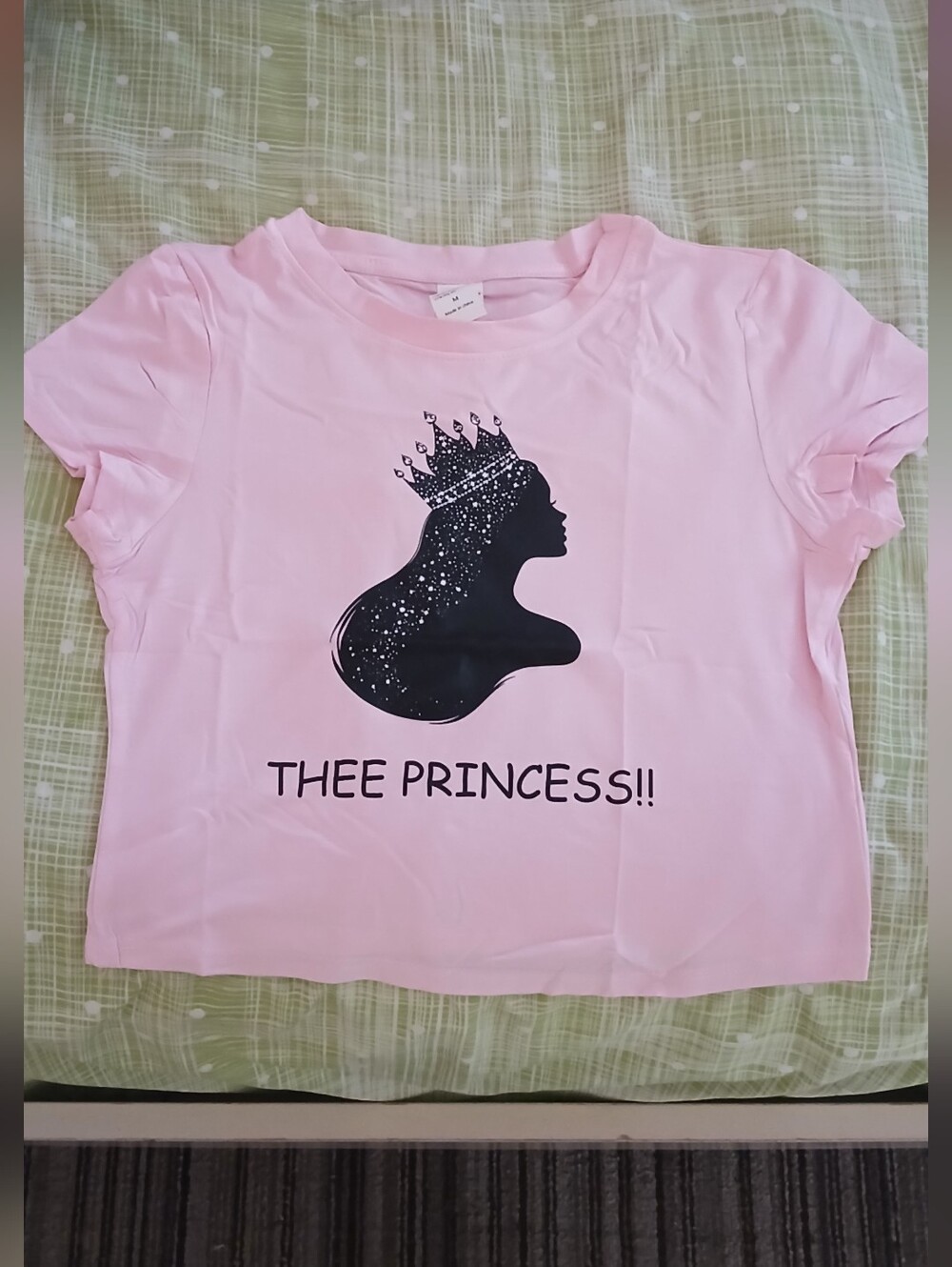 Pink Crop Top 'Thee Princess' Graphic Tee (2 Free Gifts)